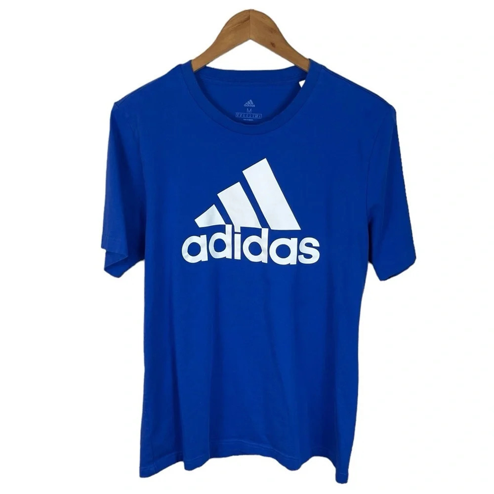 TS908 Men’s Adidas Athletic 3 Stripe Brand Athletic Gym Training Shirt M